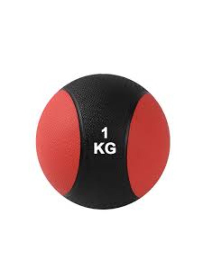 Rubber Medicine Ball - Multi Color 1kg, Ball for Rehabilitation and Fitness - Image 4